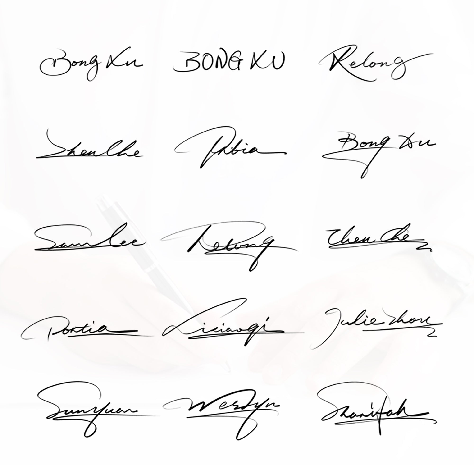 英文簽名【 設計4款訂製1款】