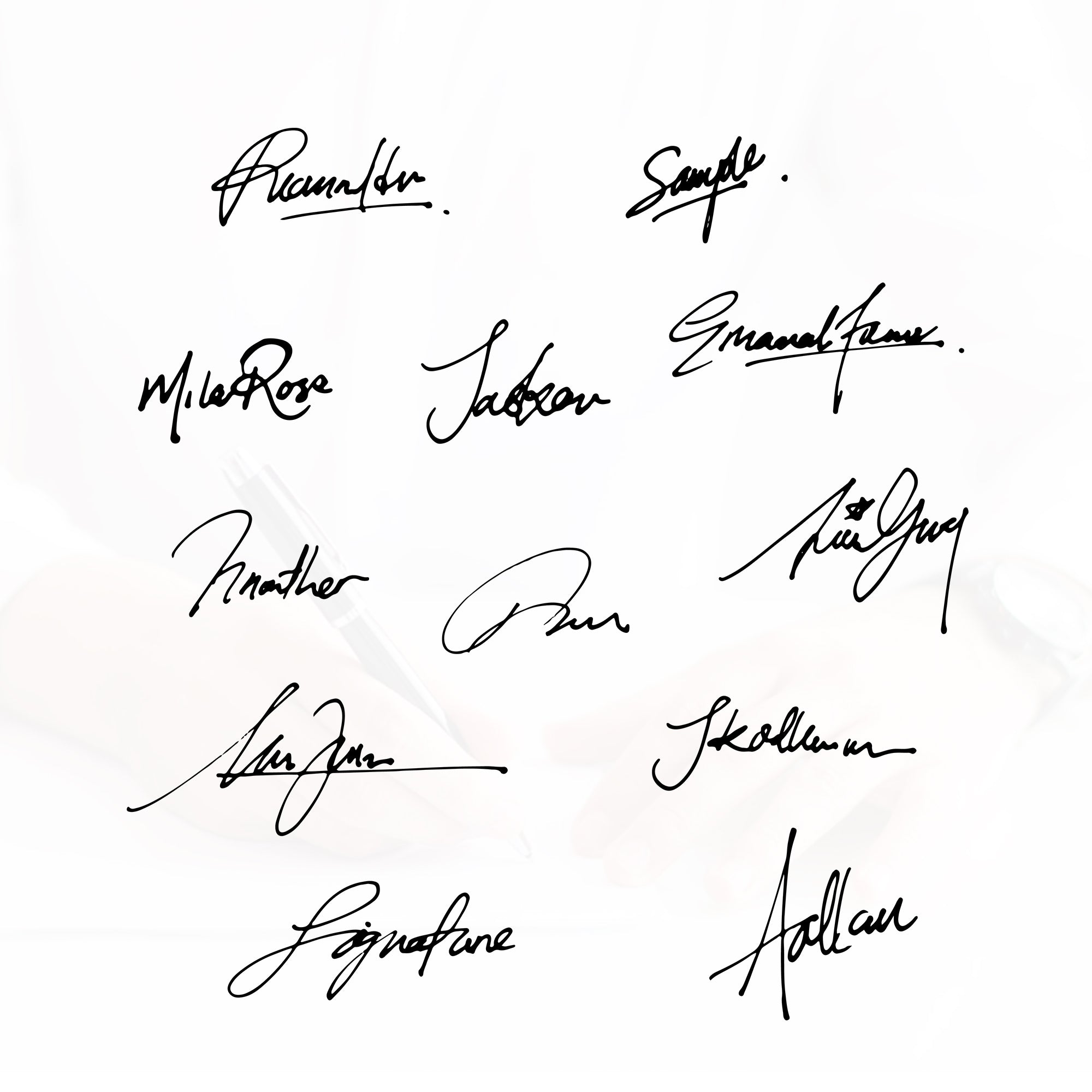 英文簽名【 設計4款訂製1款】