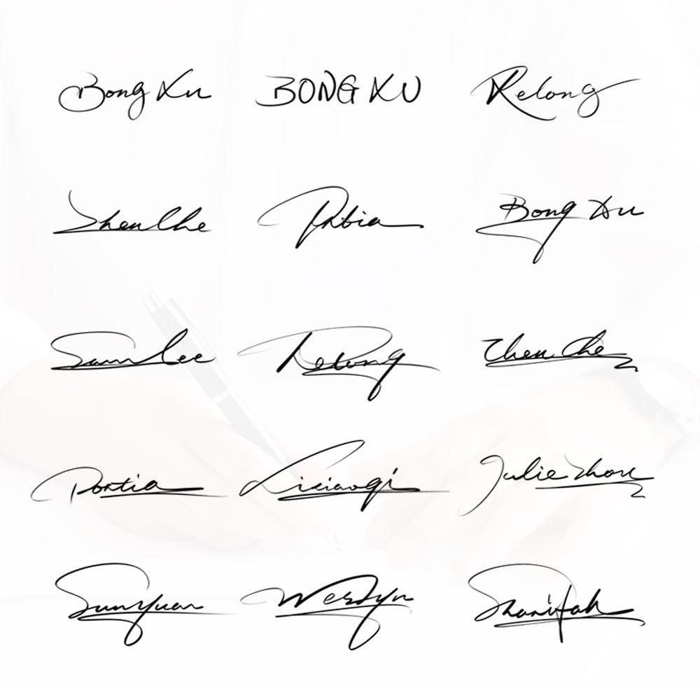 英文簽名【 12款選4款定製1款】